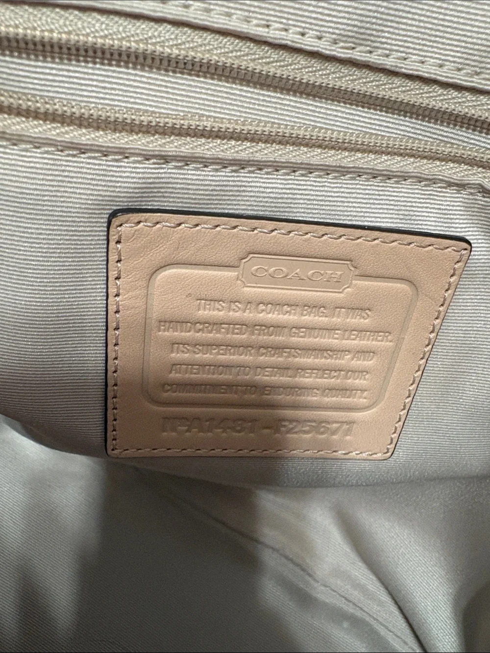 Coach Dome Satchel in Light Beige with Gold Hardware